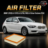 Air Filter 13718511668 & E1082L & LX2077/4 Compatible With BMW 1 (F20) & 1 (F21) & 3 (F30, F80) & 3 Gran Turismo (F34) Tag :38