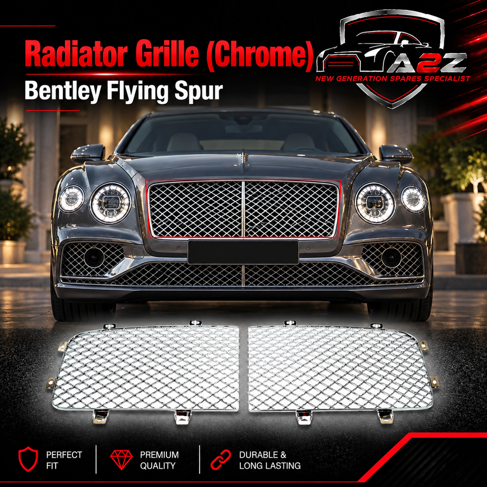 Radiator Grille ( Chrome ) Left 4W0853683 & Right 4W0853684 Compatible With Bentley Flying Spur