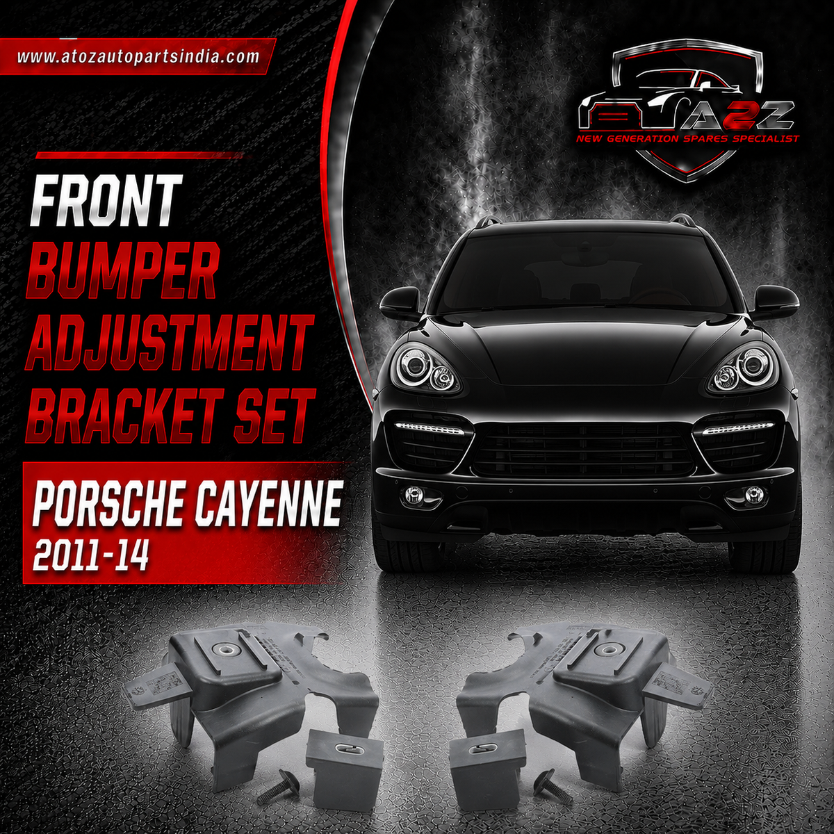 Front Bumper Adjustment Bracket Left 95850587900 Right 95850588000 Compatible With Porsche Cayenne 2011 Tag No.208