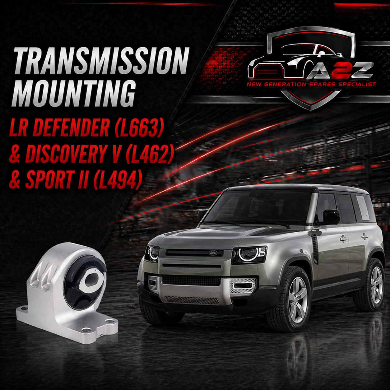 Transmission Mounting LR092039 Compatible With LAND ROVER DEFENDER Station Wagon (L663) & DISCOVERY V (L462) & RANGE ROVER SPORT II (L494)