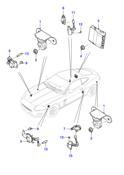 Height Level Sensor C2P15219 Compatible With JAGUAR F-PACE (X761) XF I (X250) XJ (X351)