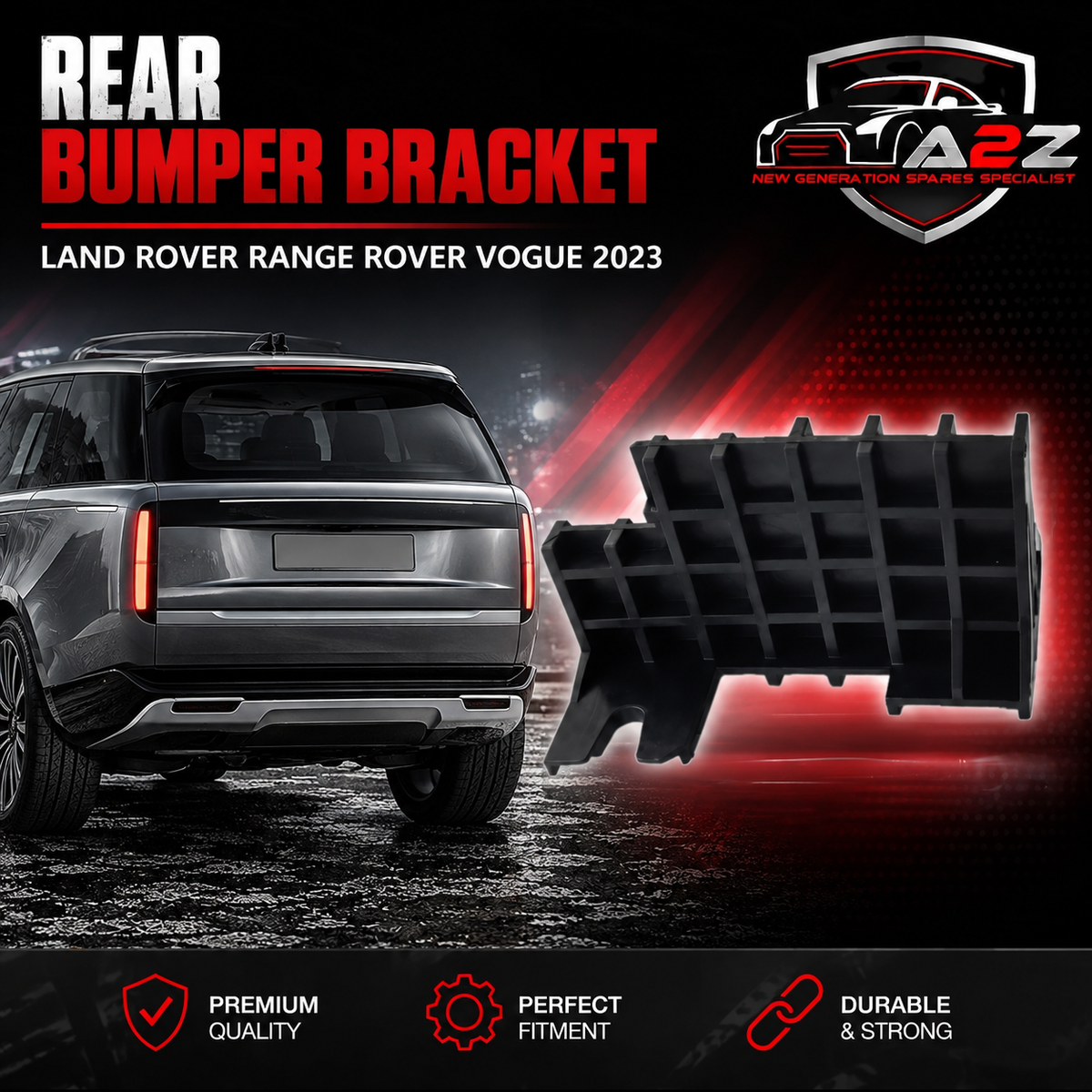 Rear Bumper Bracket Left LR153911 & Right LR153910 Compatible With LAND ROVER RANGE ROVER VOGUE 2023