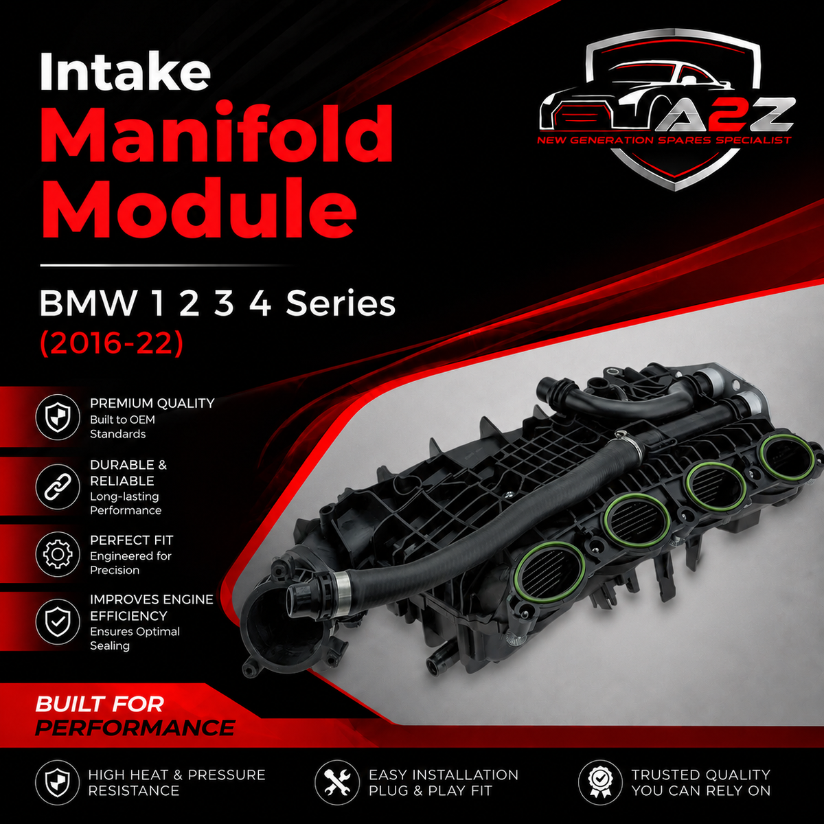 Intake Manifold Module 11618603914 Compatible With BMW 1 2 3 4 Series F20 F21 F22 F30 F31 F32 LCI B48