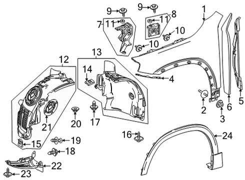 Front Right Wheel Arch (EYEBROW ) 2478850100 A2478850100 Compatible With Mercedes-Benz & B-Class W247 (2021-2024) No.86