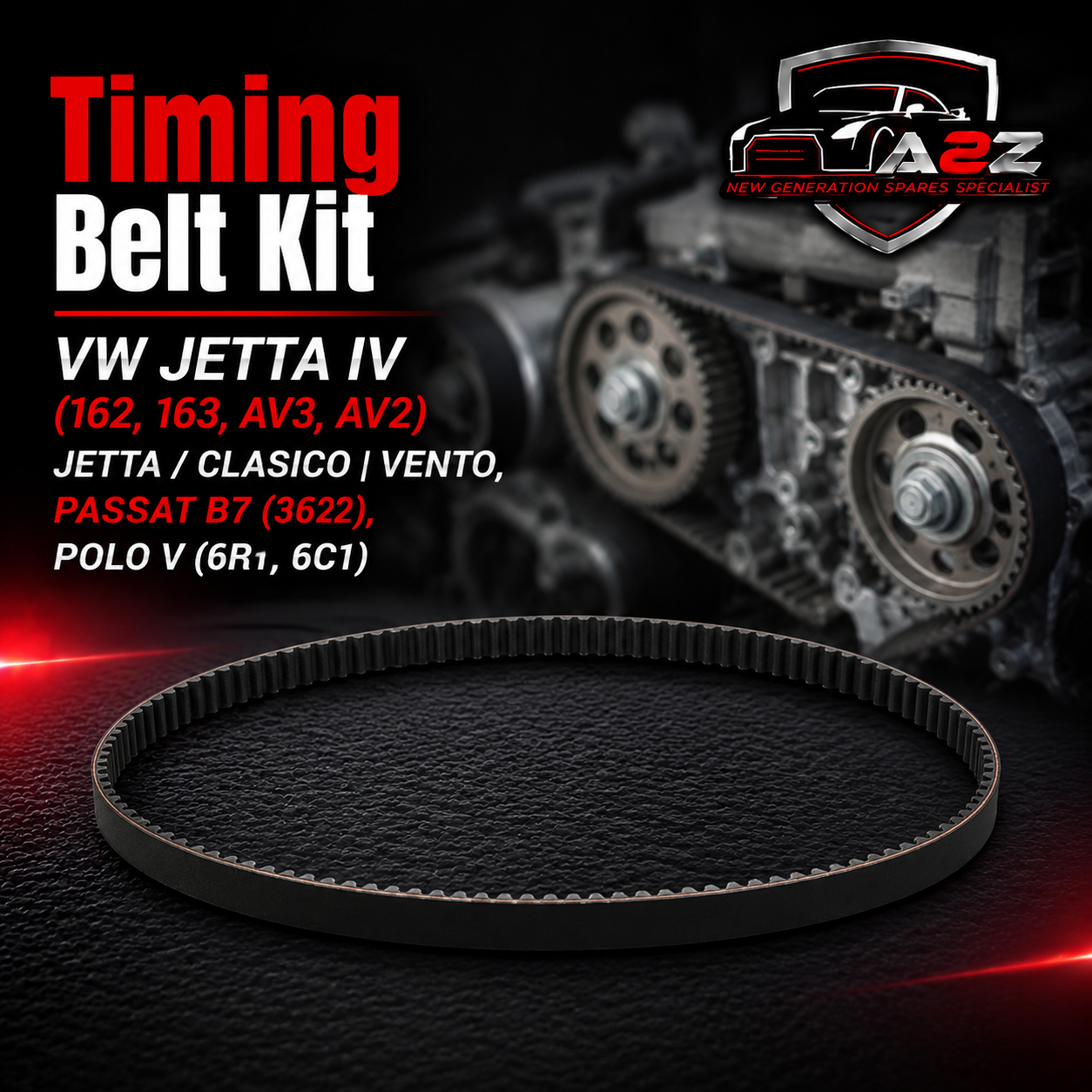 TIMING BELT CT1139 03L109119C Compatible With VW JETTA IV (162, 163, AV3, AV2) | JETTA / CLASICO | VENTO, POLO V (6R1, 6C1) (CONTINENTAL)