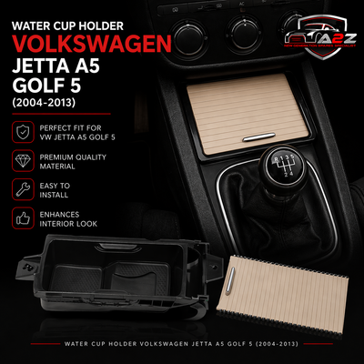 Beige Water Cup Holder 5KD86253195T Compatible With Volkswagen Jetta A5 Golf 5