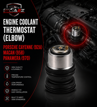 Engine Coolant Thermostat (Elbow) 94810603401 Compatible With PORSCHE CAYENNE (92A) MACAN (95B) PANAMERA (970)