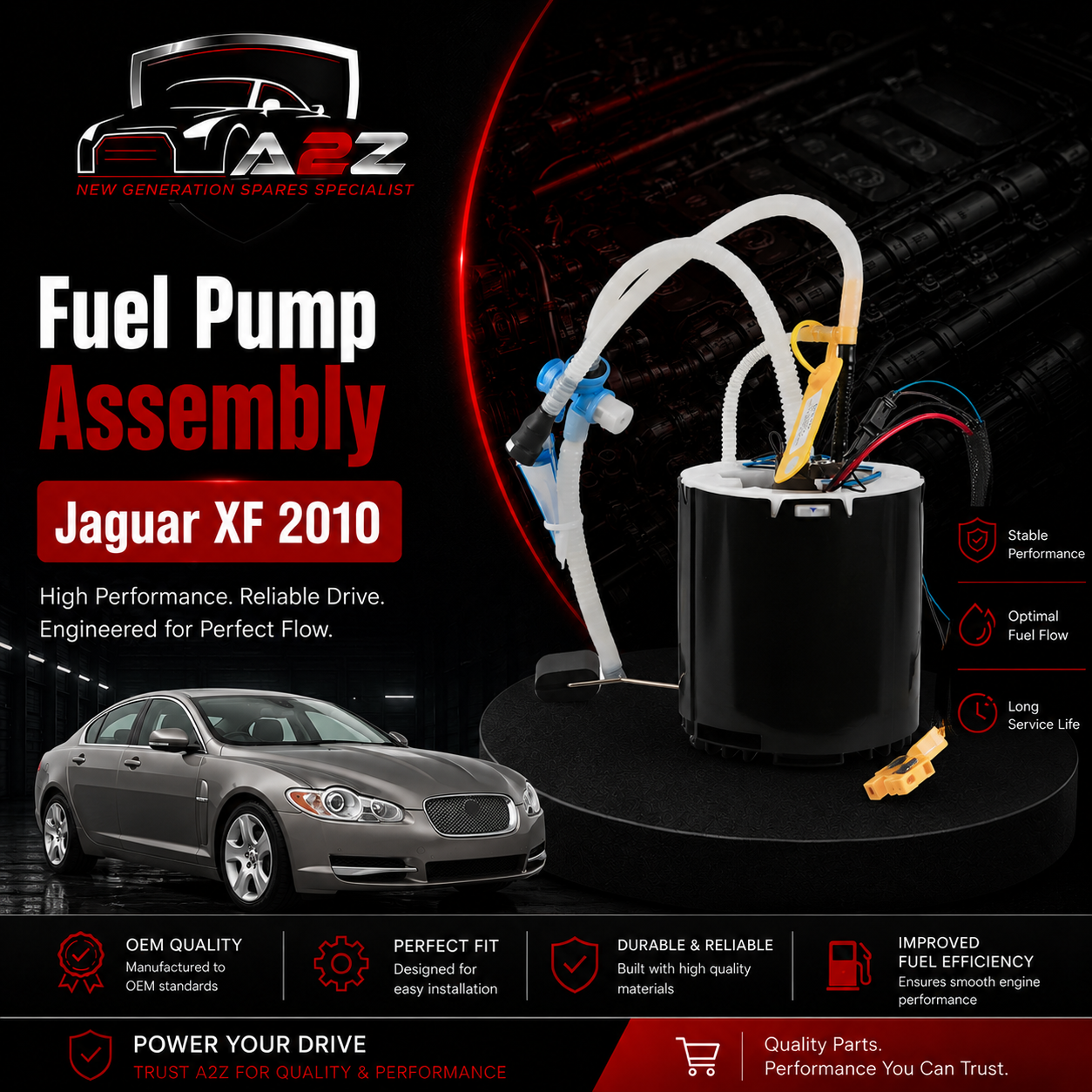 Fuel Pump Assembly C2Z15916 C2Z23192 C2Z10553 Compatible With Jaguar XF 2010
