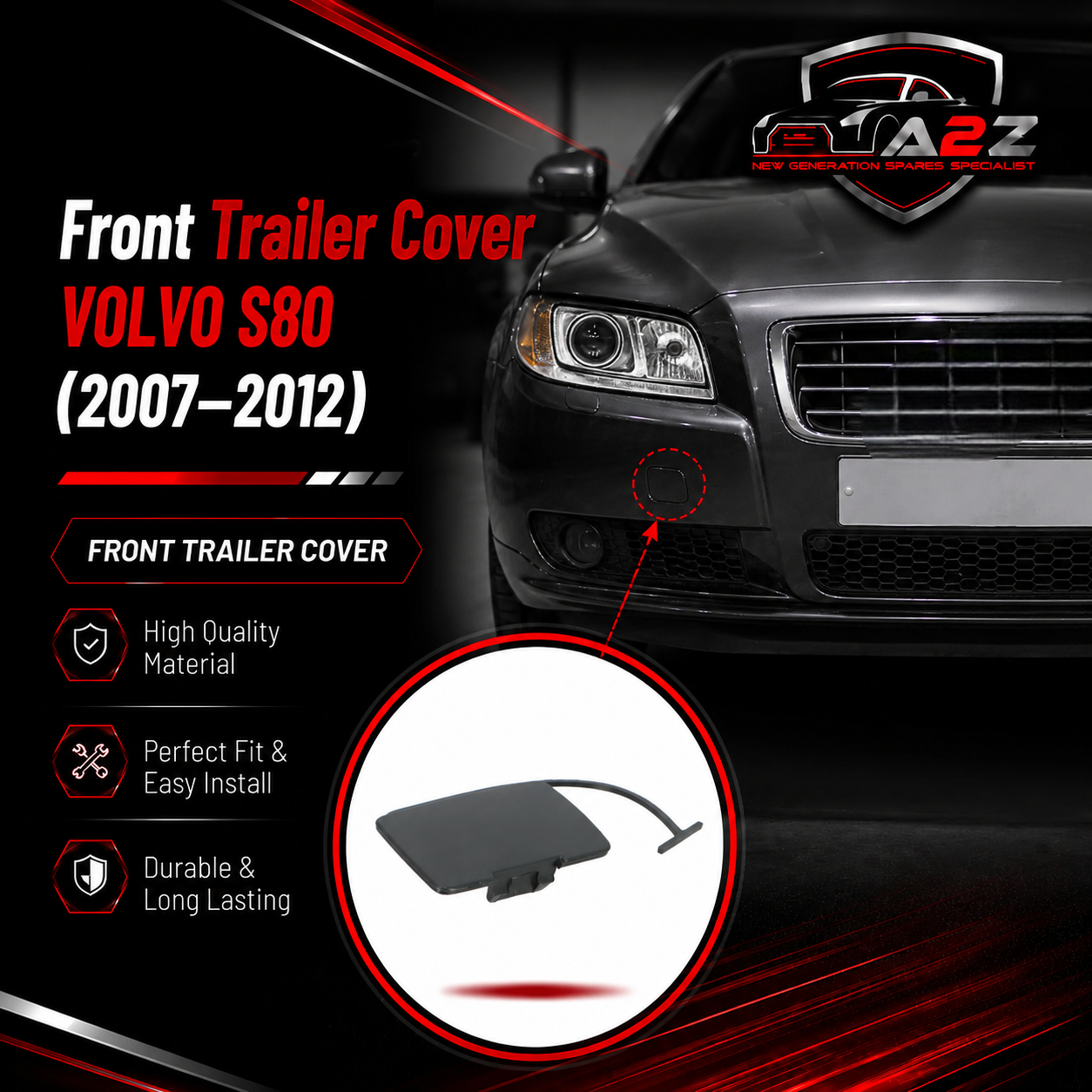 Front Trailer Cover 39981741 & 08693379 Compatible With VOLVO S80