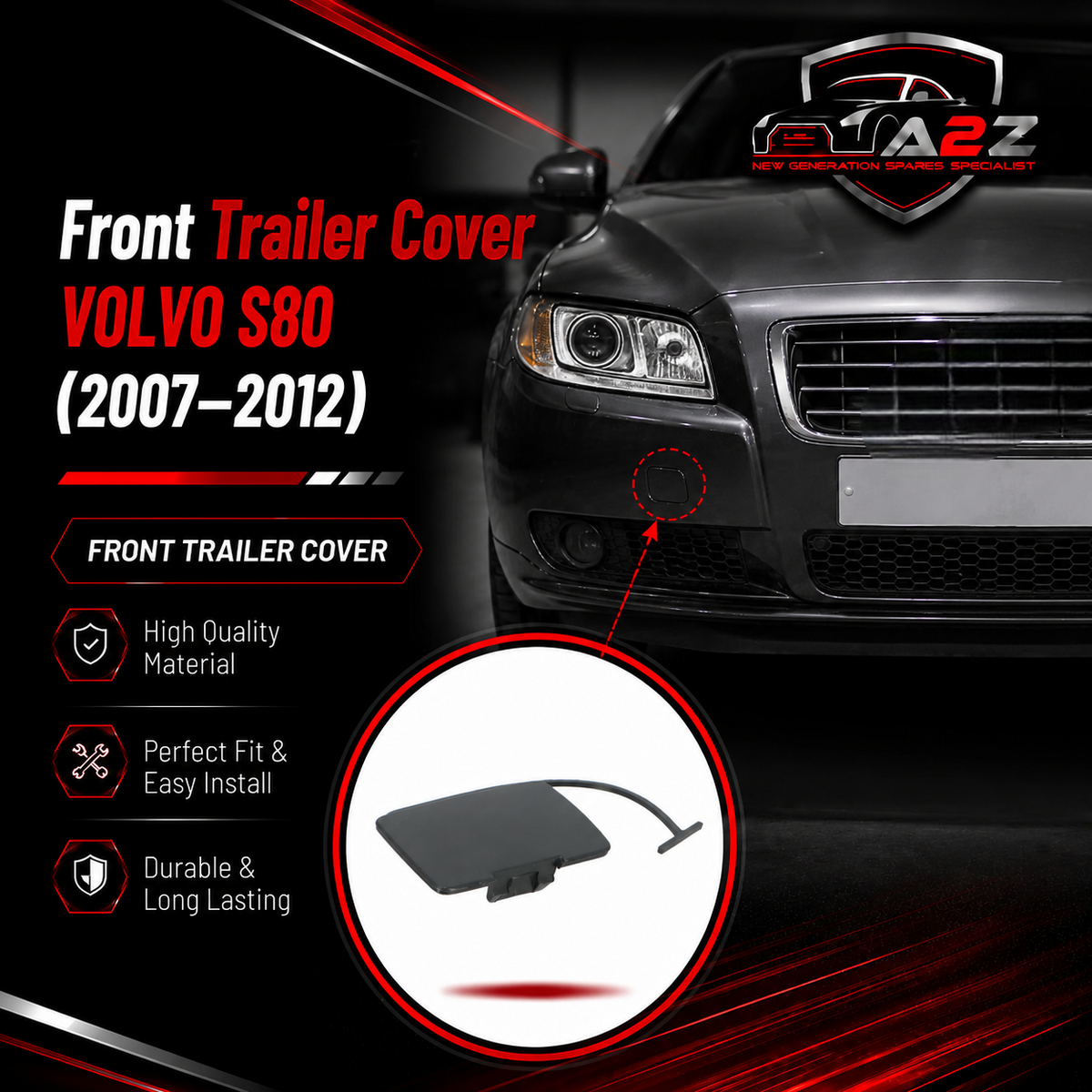 Front Trailer Cover 39981741 & 08693379 Compatible With VOLVO S80