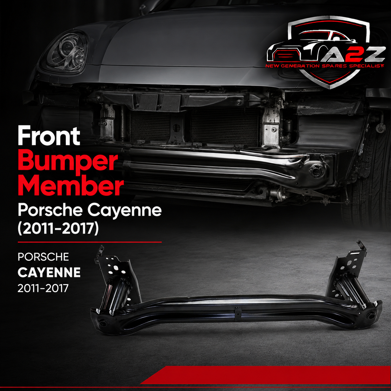 Front Bumper Member 95850510901 Compatible With Porsche Cayenne (2011-2017)