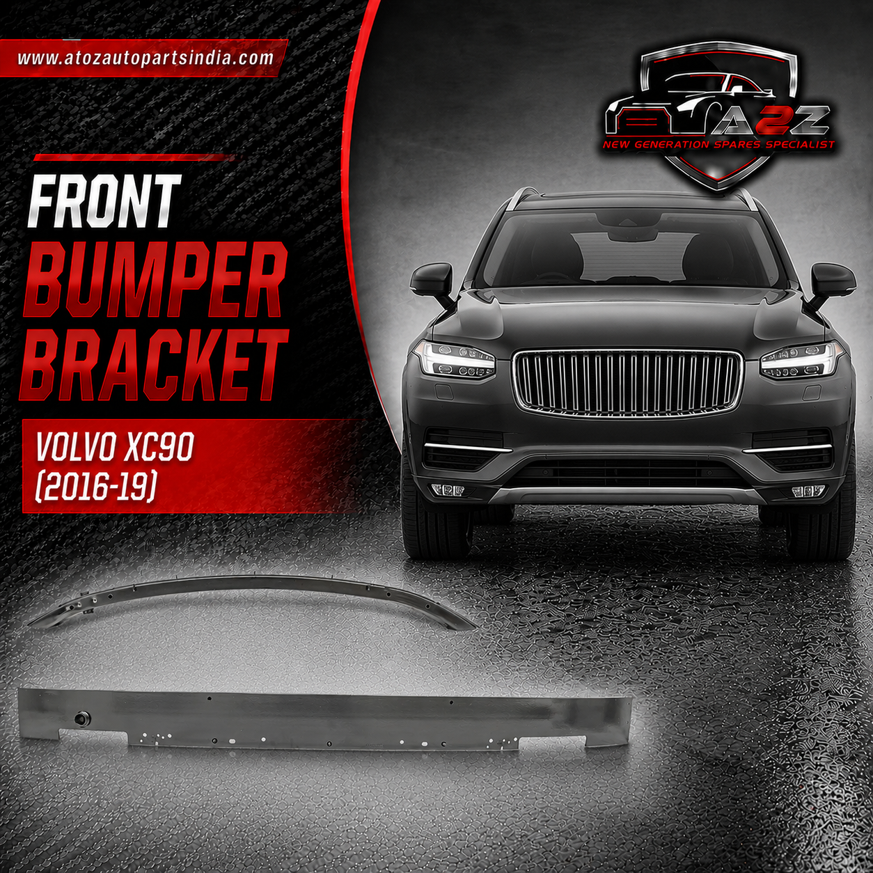 Front Bumper Bracket 32216383 & 31448411 31672231 & 32318218 Compatible With Volvo XC90 (2016-19)