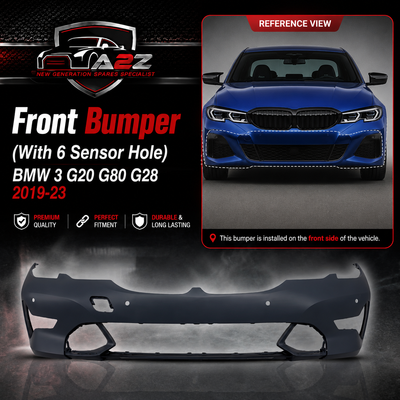 Front Bumper (With 6 Sensor Hole)  51118496508 Compatible With BMW 3 G20 G80 G28 2019-23 Tag No.487A