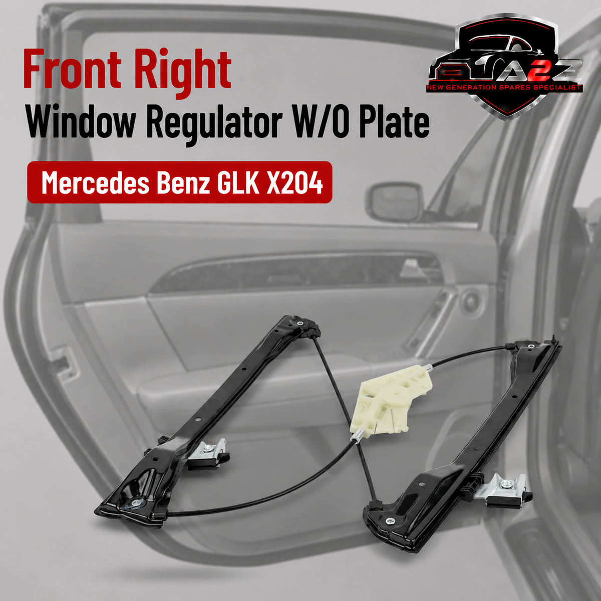 Front Right Window Regulator W/O Plate 2047202079 Compatible With Mercedes Benz GLK X204