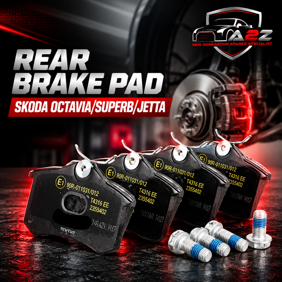 Rear Brake Pad 2355402 Compatible With SKODA Octaivia/Superb/Jetta