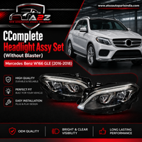 Complete Headlight Assy Set (Without Blaster) Left 1669062103 & Right 1669062203 Compatible With Mercedes Benz W166 GLE (2016-2018) Tag No.116