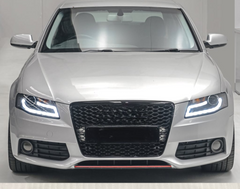 RS4 Full Black Honeycomb Show Grill Compatible With Audi = A4 (2009-11) Tag No.3