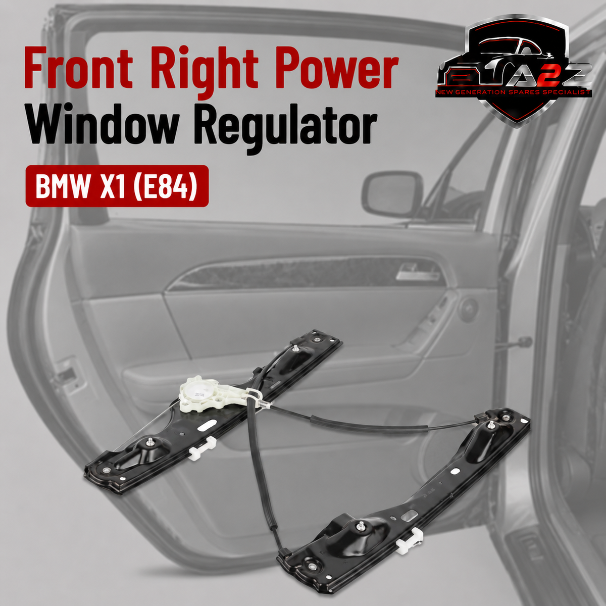 Front Right Power Window Regulator 51332990386 Compatible with BMW X1 (E84)