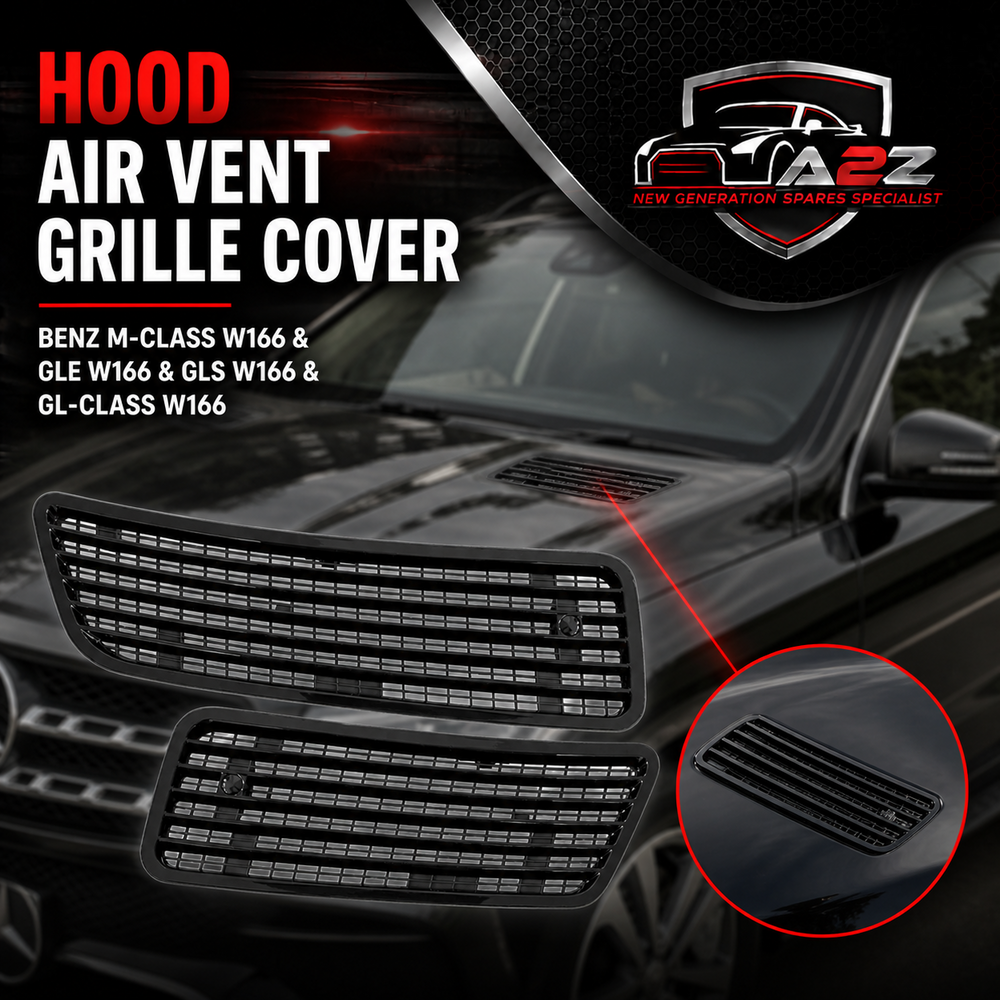 Hood Air Vent Grille Cover Set Left 2218800305 & Right 2218800205 Compatible With MERCEDES BENZ S-CLASS (W221)