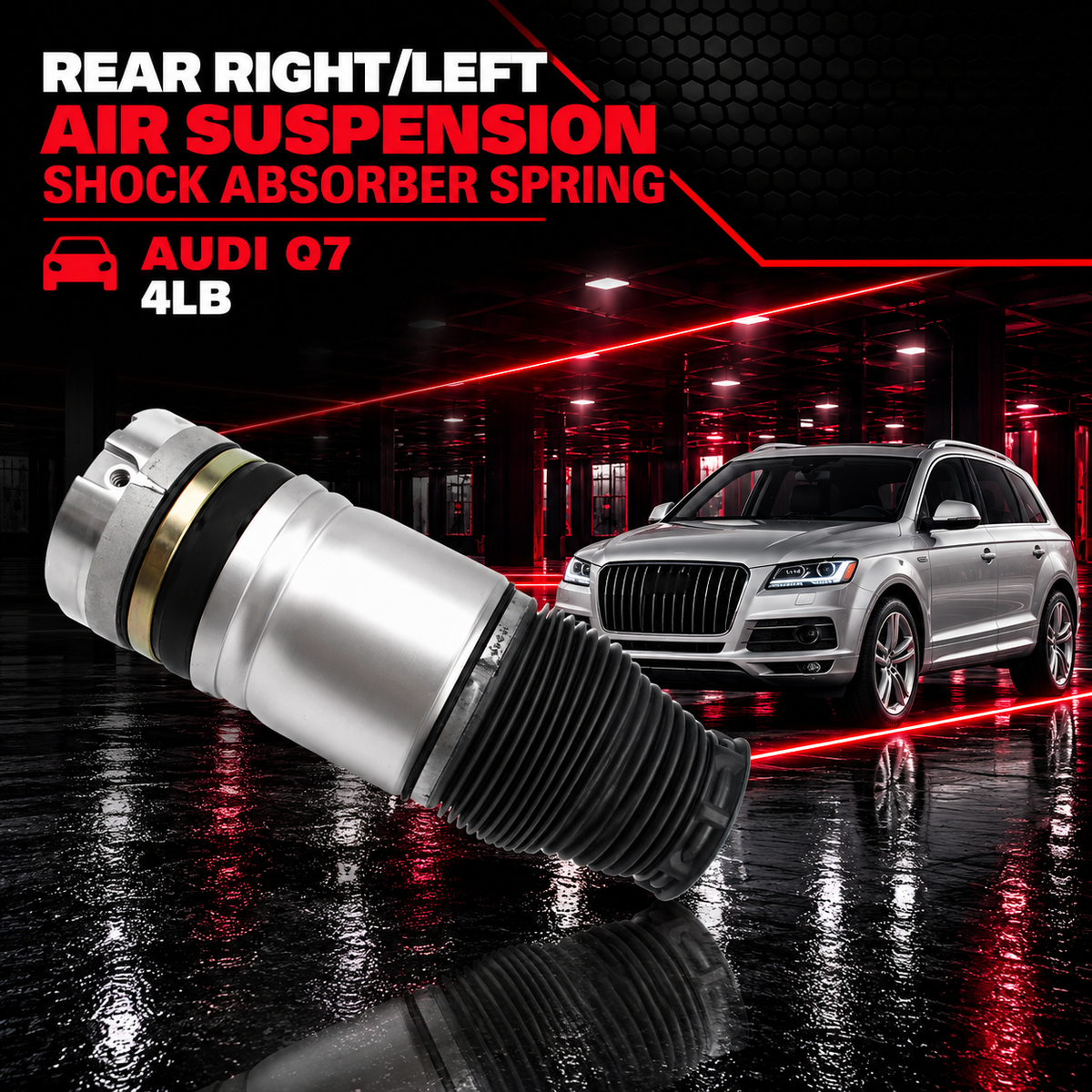 Rear Right/Left Air Suspension Shock Absorber Spring 7L6616503 7L6616503A 7L6616503B 7L8616503B  Compatible With AUDI Q7 4LB
