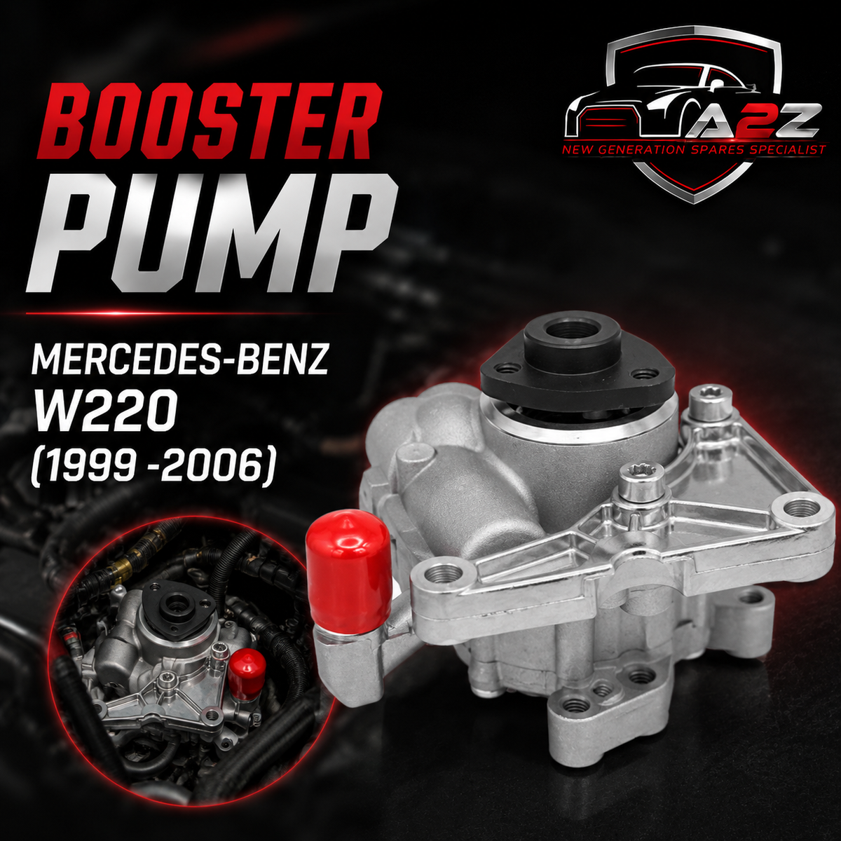 Booster Pump 0034662601 Compatible With Mercedes Benz W220