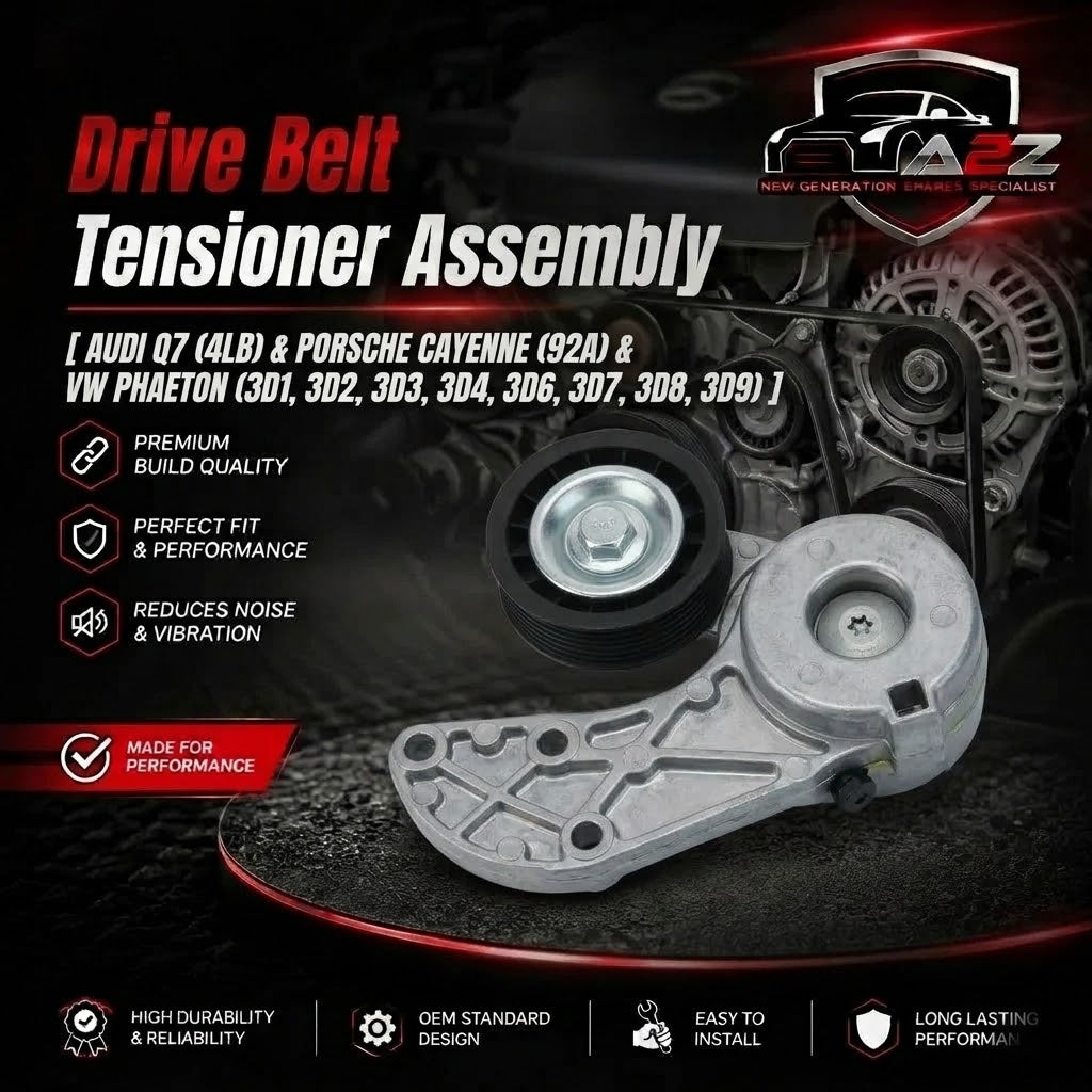 Belt Tensioner With Pulley 022145299E 95510229900 Compatible With AUDI Q7 (4LB) & PORSCHE CAYENNE (92A) & VW PHAETON (3D1, 3D2, 3D3, 3D4, 3D6, 3D7, 3D8, 3D9)
