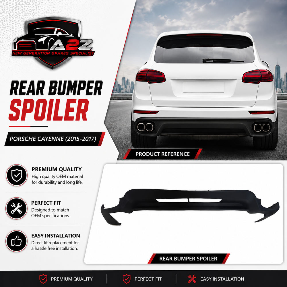 Rear Bumper Spoiler 958505834559B9 Compatible With Porsche Cayenne (2015-2017) Tag No.233