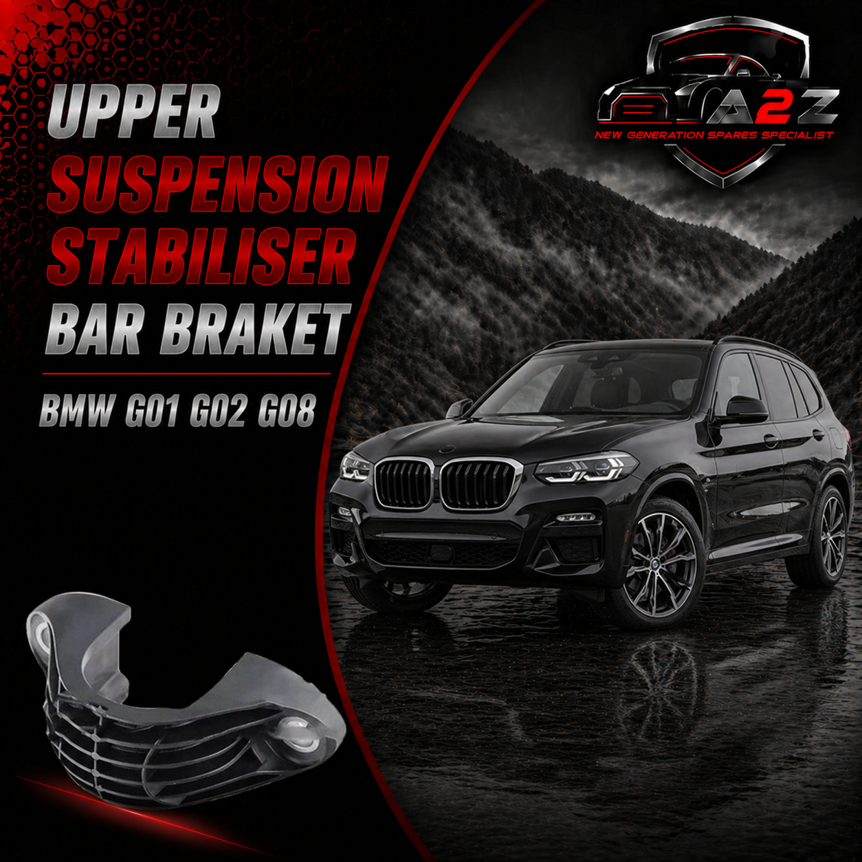 Upper Suspension Stabiliser Bar Braket 31356865704 Compatible With BMW G01 G02 G08