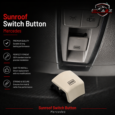 Sunroof Switch Button Light Beige Model-A 1666950000 & Model B 1669062901 Compatible with Mercedes & Mercedes Benz GL/ML/GLE/GLS/G W166 W292 W463