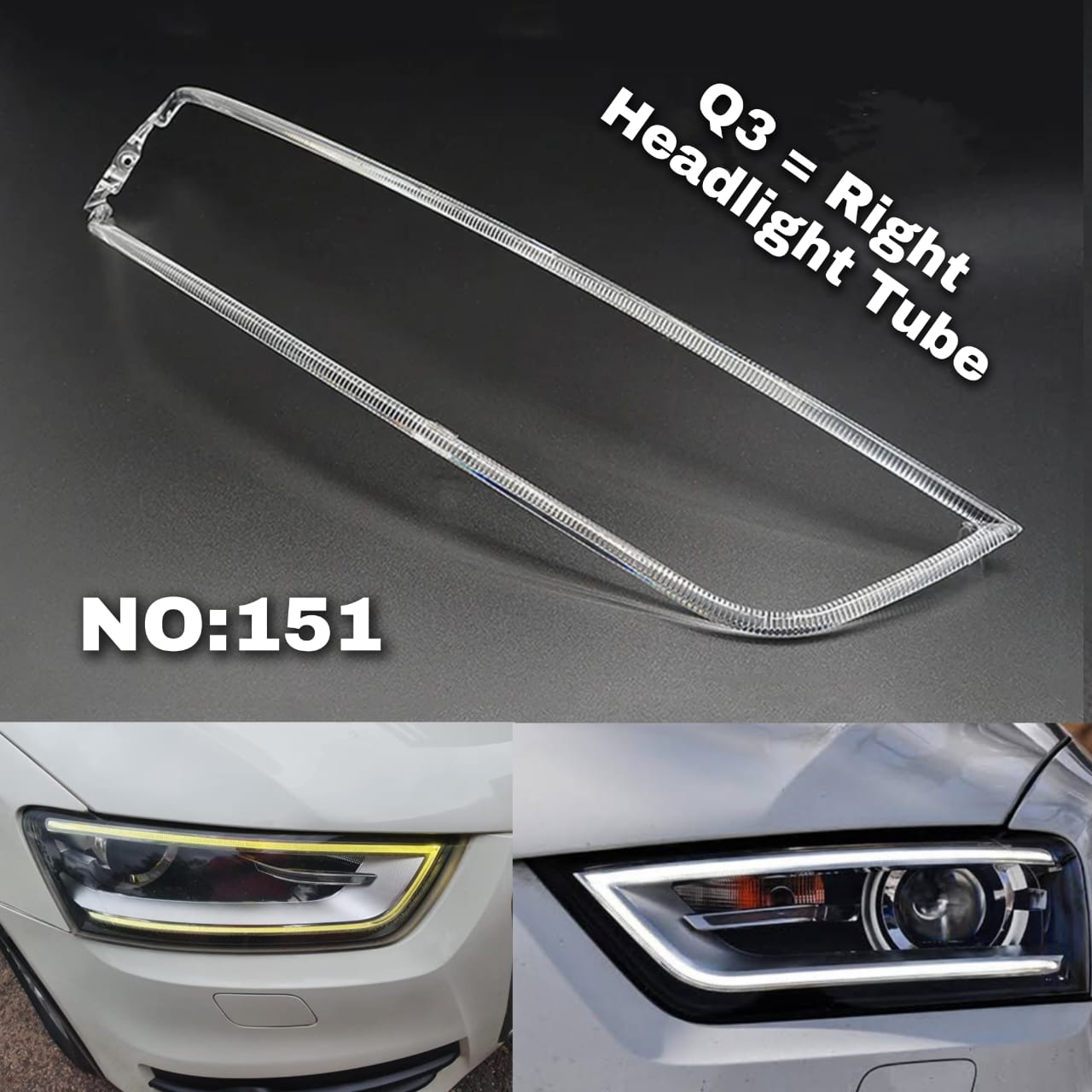 Headligth Tube Right 8UD941006 Compatible With Audi Q3 8U (2011-2015) Tag No.151