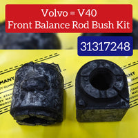 Front Stabilizer Sway Bar Bushing Kit 31317248 BK315484AA Compatible With VOLVO V40 Hatchback (525)