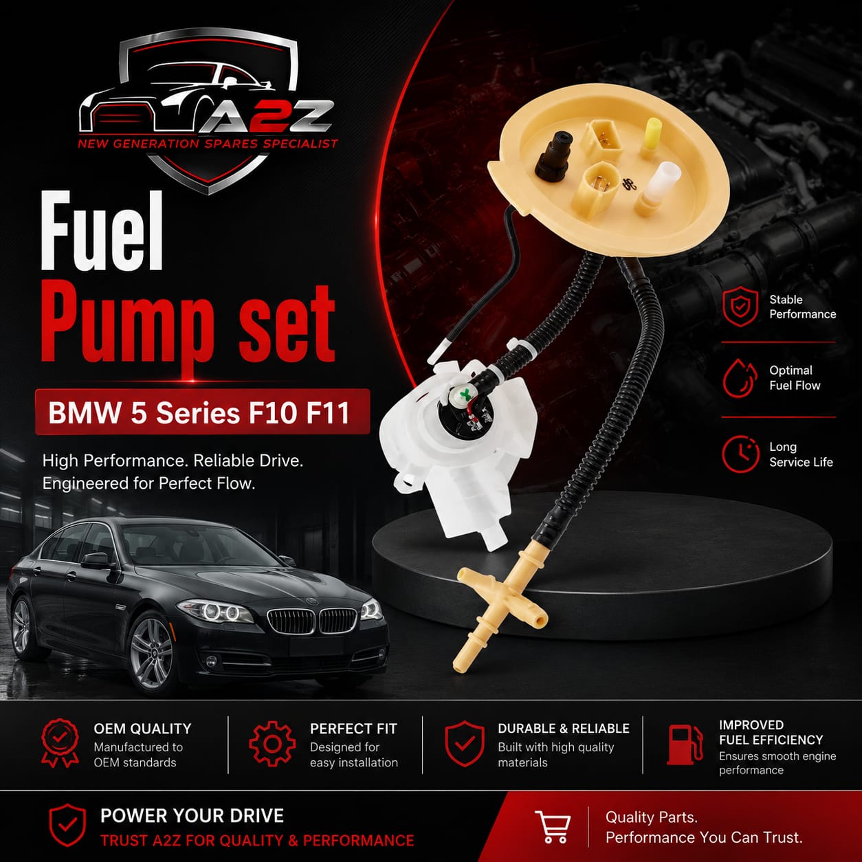 Fuel Pump 16117260648 Compatible For BMW 5 Series F10 F11 Tag No.05