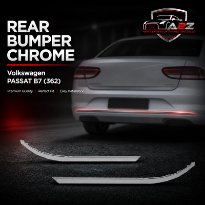 Rear Bumper Chrome Left 3AD807459 Right 3AD807460 Compatible With Volkswagen  PASSAT B7 (362) Tag No.160