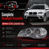 Complete Headlight Set Left 63117240791 & Right 63117240792 Compatible With BMW E70 2009-2013