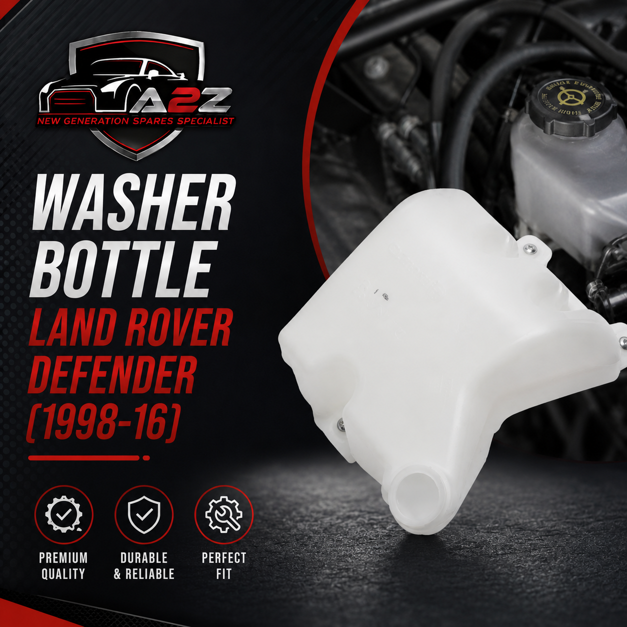 Washer Bottle DMB500120 Compatible With Land Rover Defender (1998-16)