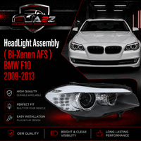 Complete Headlight Assembly ( Bi-Xenon AFS) Left 63117271907 & Right 63117271908 Compatible With BMW F10 2009-2013