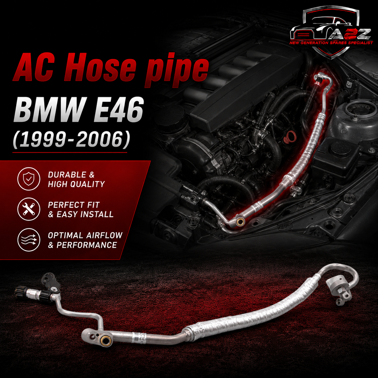 AC Hose pipe 64536923956 64533413820 64536904535 64536933368 Compatible With BMW E46 /325i/330ci