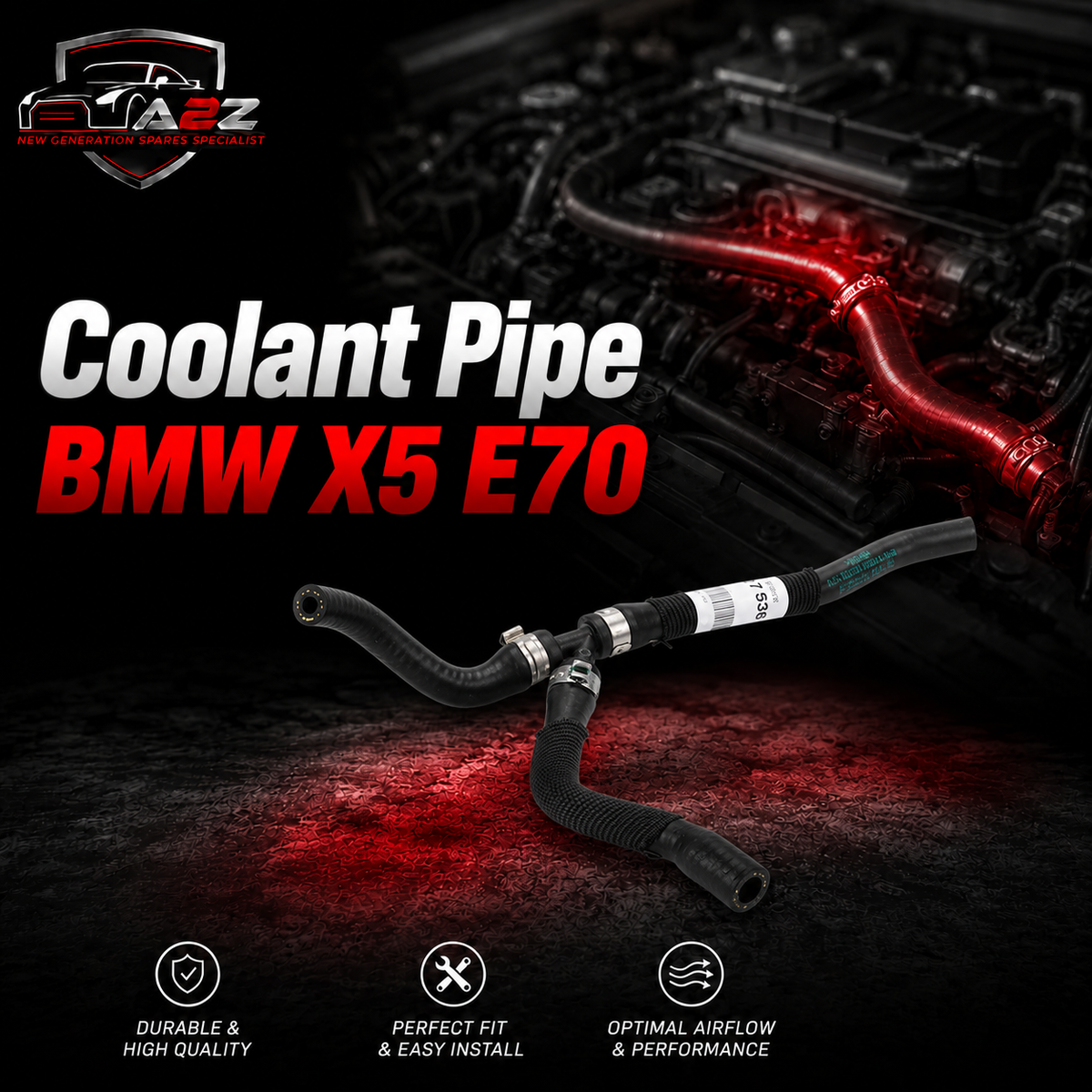 Coolant Pipe 17127536236 Compatible With BMW X5 E70