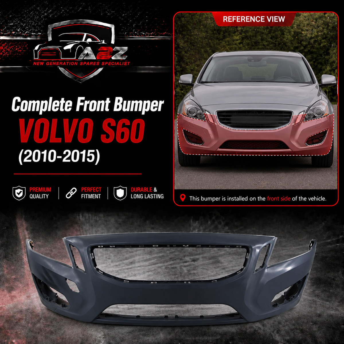 Front Bumper  39802501 Compatible With VOLVO S60 (2010-2015) Tag No.821/822