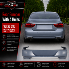 Rear Bumper With 4 Holes 40005356 Compatible With VOLVO S90 2017-2021 Tag-406A