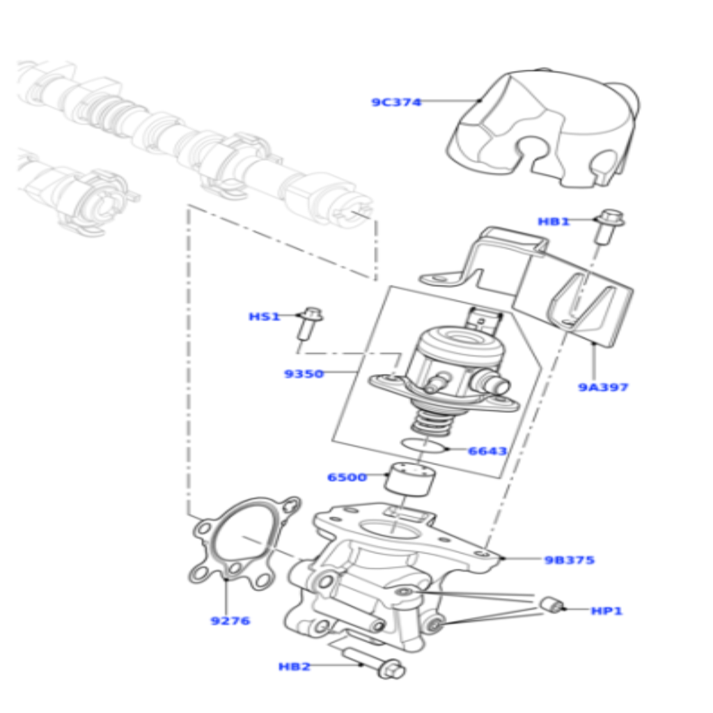 High Pressure Fuel Pump  LR025599 LR030860 Compatible With LAND ROVER Range Rover Evoque L538 & VOLVO V70 XC60 S60