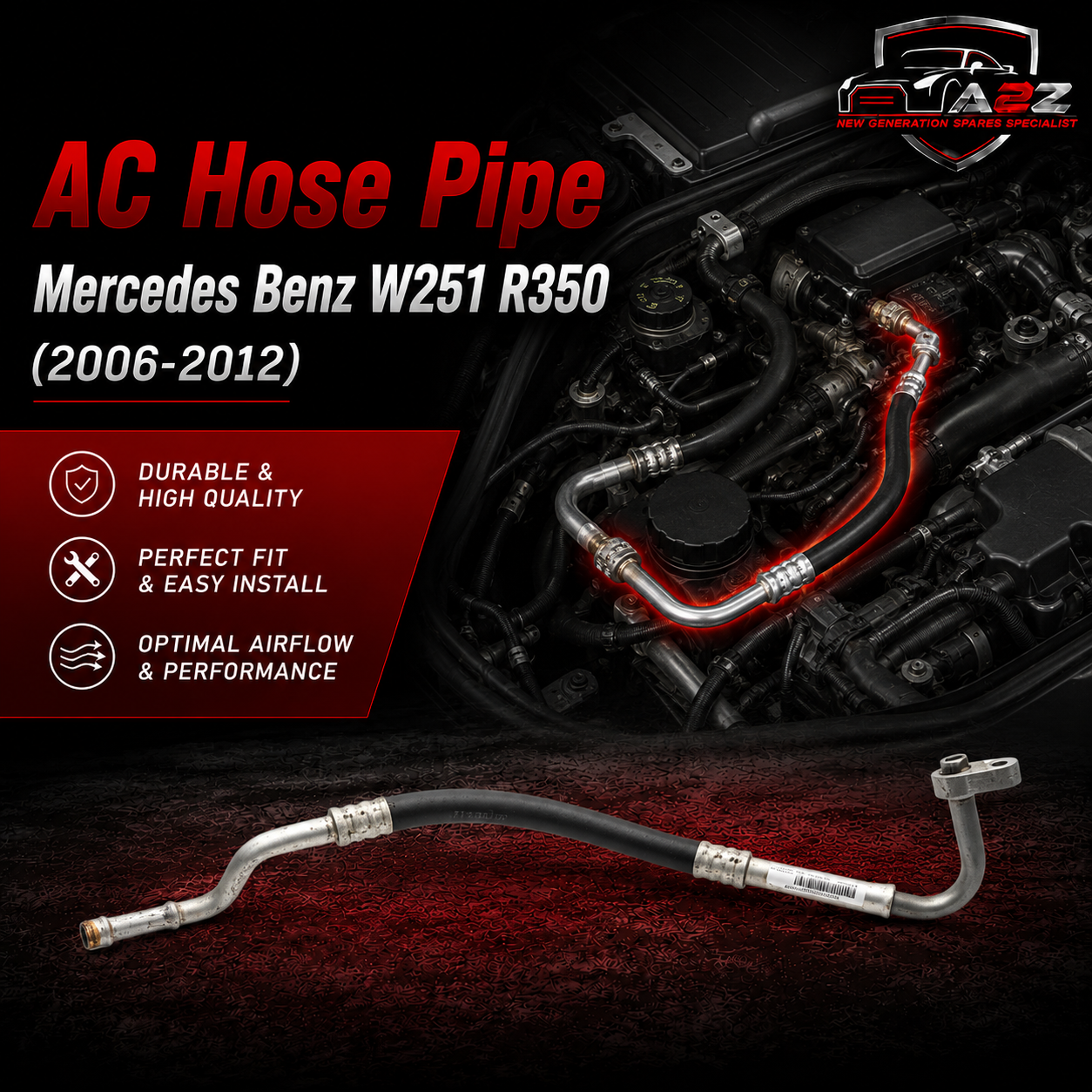 AC Hose Pipe 2518301215 A2518301215 Compatible with Mercedes Benz W251 R350/300/500