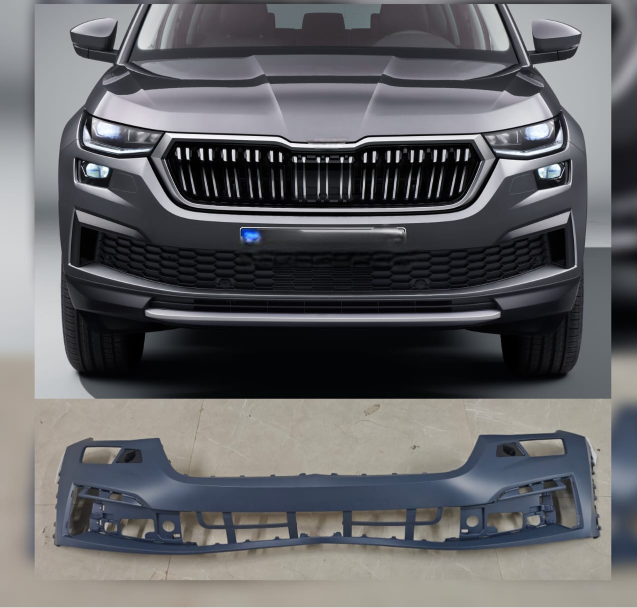 Complete Front Bumper 565807217A Compatible With Skoda Kodiaq (2021-2024) Tag No.1132