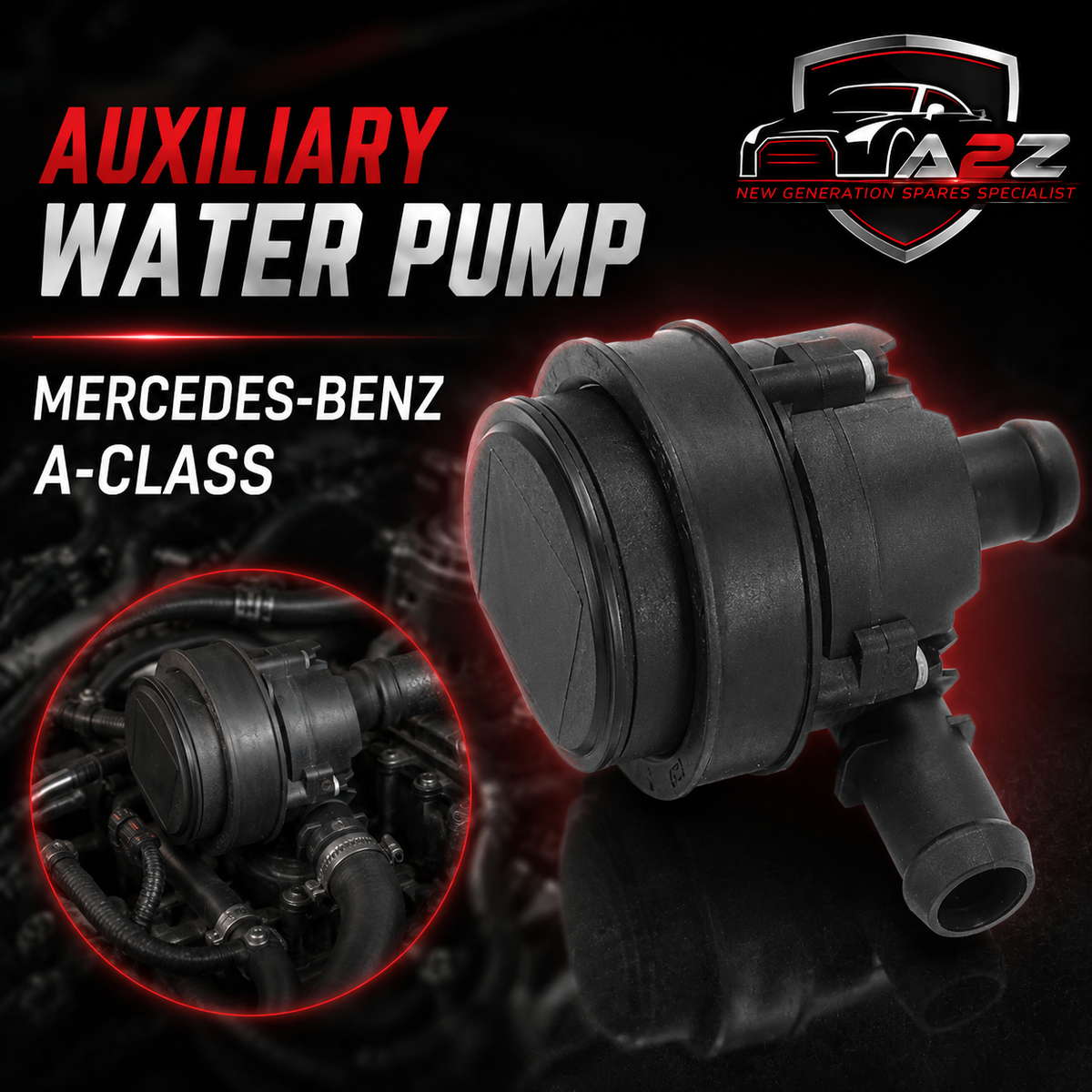 Auxiliary Water Pump A0005000686 0005000686 Compatible With MERCEDES-BENZ A-CLASS (W176) & B-CLASS Sports Tourer (W246, W242) & CLA Coupe (C117) & GLA-CLASS (X156) Tag No.16