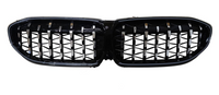 Diamond Silver Show Grill With LED Light Compatible With BMW =G20 (2019-22) No.14