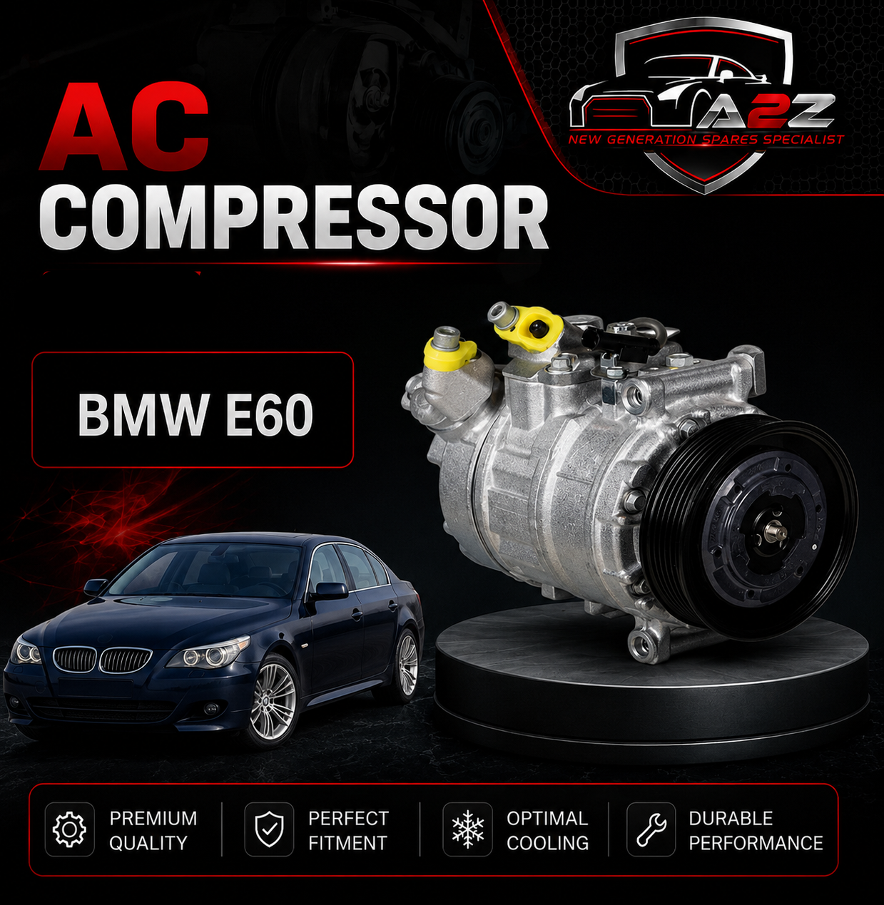 AC Compressor 64509174803 Compatible With BMW E60