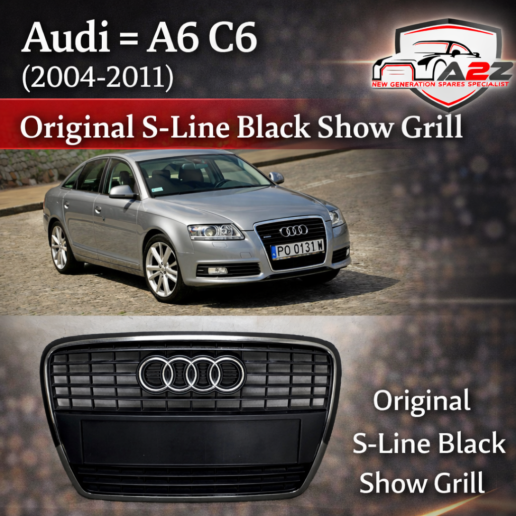 Show Grill Compatible With Audi A6 C6(2004-11) Original S-Line Black Tag 42