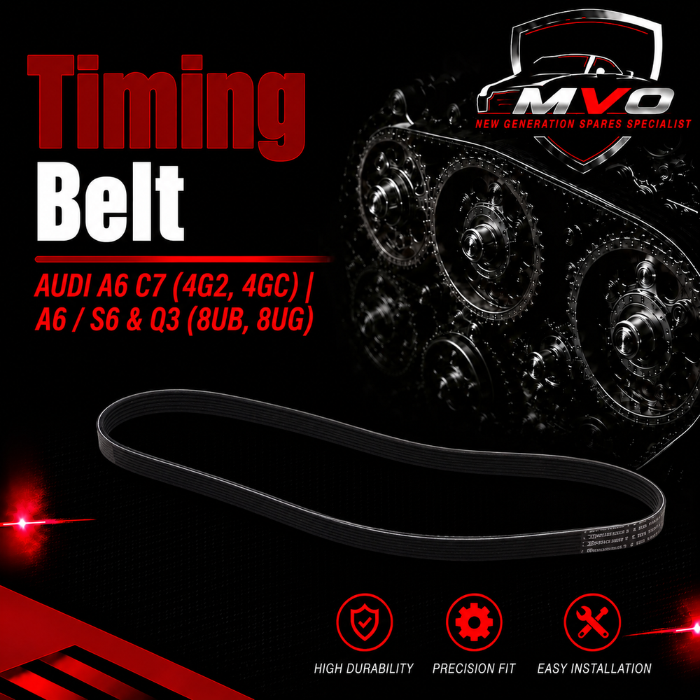 Timing Belt 6PK1100 A0009931700 0009931700 Compatible With AUDI A6 C7 (4G2, 4GC) | A6 / S6 & Q3 (8UB, 8UG) Tag-BEL-03