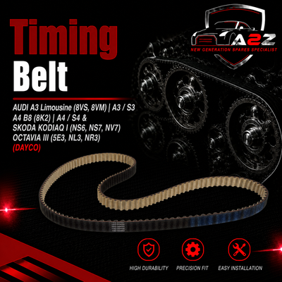 Timing Belt 941074 04L109119A 04L109119B 04L109119C Compatible With AUDI A3 Limousine (8VS, 8VM) | A3 / S3 A4 B8 (8K2) | A4 / S4 & SKODA KODIAQ I (NS6, NS7, NV7) OCTAVIA III (5E3, NL3, NR3) (DAYCO)
