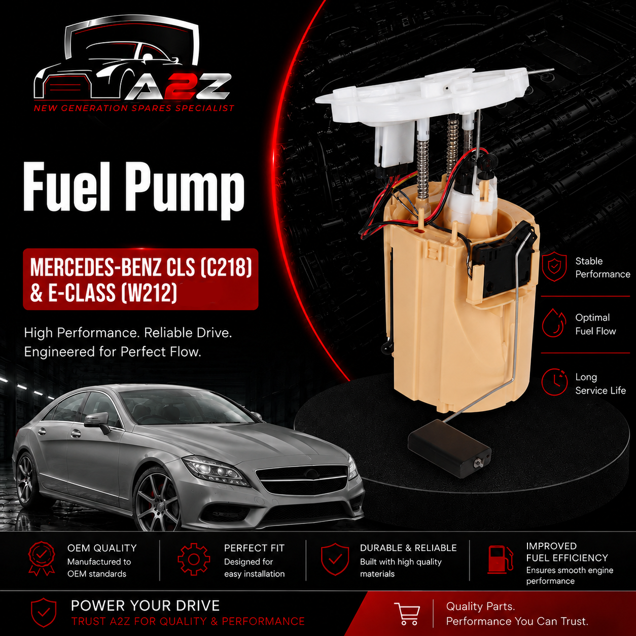 Fuel Pump 2124700194 2124701094 A2124700194 A2124701094 Compatible With MERCEDES-BENZ CLS (C218) & E-CLASS (W212) Tag No.15